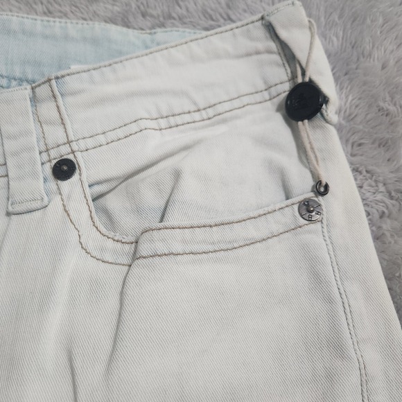 True Religion Marco Relaxed Optical Blue Tapered Drop Crotch Jeans Mens 34x29 - Picture 9 of 14